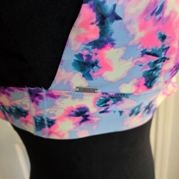 Victoria's Secret Pink Strappy Tie-Dyed Sports Bralette Sz M - Picture 3 of 13